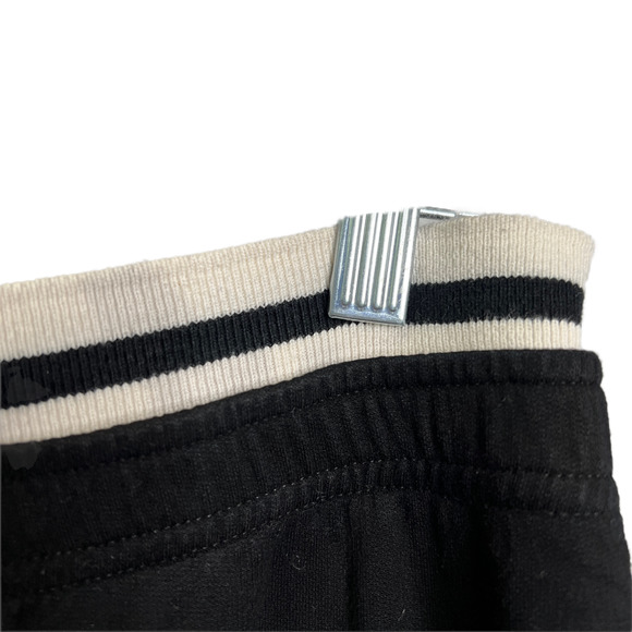 Monrow Women's Jogger Pants Black Loose Tapered Rayon Cotton High Rise Size L - Picture 5 of 9